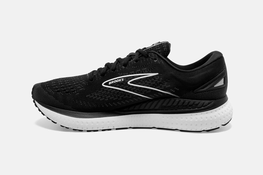 Glycerin GTS 19 Road Brooks Running Shoes NZ Mens - Black/White - NUWEXY-819